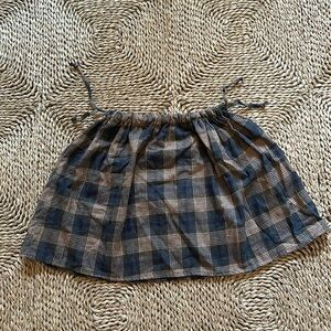 Girls mabo flannel plaid skirt 8/9